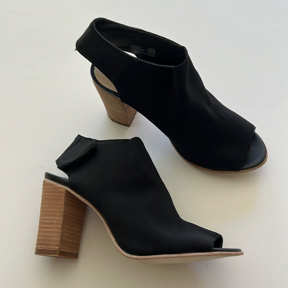 Cute summer booties with stacked heel